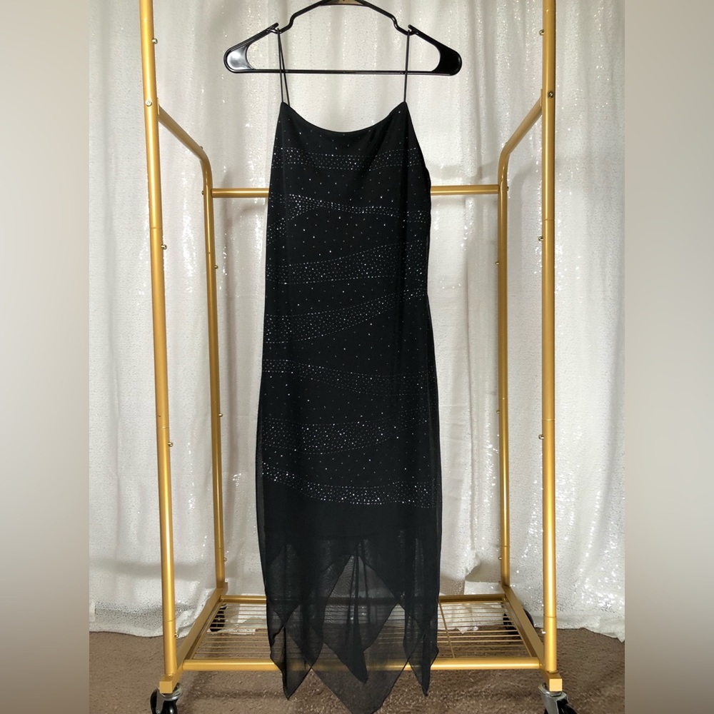 Vintage Byer Too! Halter Top Cocktail Dress w/Beaded Design